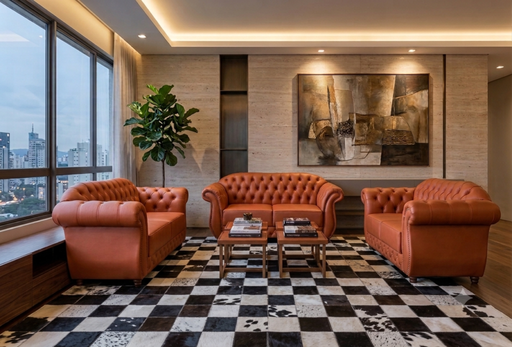 Chesterfield em couro